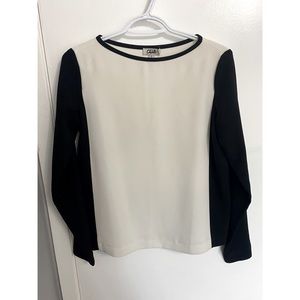 Black and white colour blouse